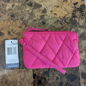 Vera Bradley Pink Quilted Wristlet New With Tags